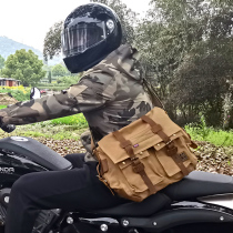Riding bag waterproof motorcycle messenger backpack retro mens and womens motorcycle motorcycle helmet knight canvas bag sloping shoulder bag