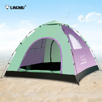 Takin 3-4 people tent portable automatic outdoor speed open thick camping field camping trip outing