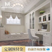 Margot tatami bed customization Overall bedroom European-style solid wood bed Tatami bay window table small coffee table customization