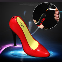 Douyin net funny simulation female gift big red high heels lighter bar KTV desktop decoration ornaments