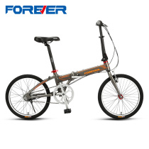 Permanent folding bicycle Ultra-lightweight portable adult adult womens variable speed bicycle 20 inch adult male and female students