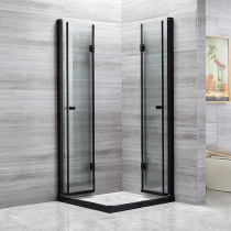 Customized household folding door shower room small household bath screen simple overall toilet glass dry and wet separation partition