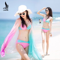 Sanqi swimsuit womens three-piece summer seaside fairy sexy shawl blouse bikini bikini hot spring swimming suit