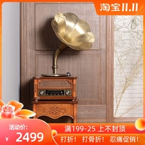 Tang Yun family antique old-fashioned big speaker phonograph vinyl record player retro audio record player living room ornaments