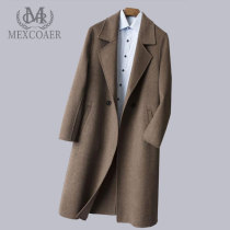 Wool coat men long new Korean version of thick trench coat slim double-sided woolen coat No cashmere coat men