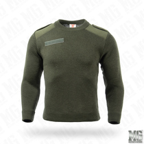 French army original commando sweater knitted round neck wool sweater retro tactical sweater military green