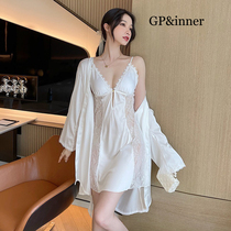 Spring Autumn Season Sexy Dressing Real Silk Sleepwear Lady Summers Thin Sweet Ice Silk Private Room Sleeping Dress Sleepwear Home Clothing