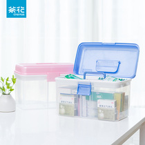 Tea flower medicine box Home containing box Home clothes Children small medicine box portable small number medical emergency box Medical box