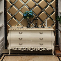Eurostyle Genguan Cabinet Neoclassical Entrance Door Hall Cabinet Light Lavish Door Partition Cabinet Living-room Decorated Cabinet Simple Dining Side Cabinet