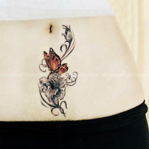 Butterfly flower caesarean section tattoo sticker cover scar waterproof female long-lasting concealer sexy simulation tattoo tattoo sticker