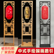 Wedding Chinese style road lantern Chinese style antique wrought iron palace lantern road guide Han and Tang wedding lantern decoration props arrangement