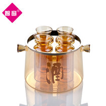 Heat-resistant glass wine wine cooking wine dispenser wine wine jug jug Japanese wine set household hot wine set