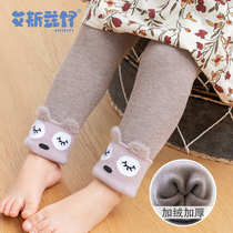 Baby leggings autumn and winter cotton pantyhose one-piece pants plus velvet thickened men and women Baby Big pp wearing foreign gas