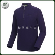 Korea special 2021 Autumn New half zipper stand collar GOLF suit mens long sleeve T-shirt GOLF