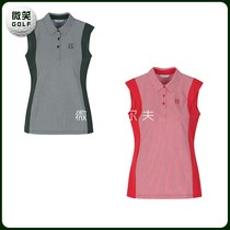 Special 2021 summer new Korean GOLF suit ladies LYN * vertical stripe sleeveless T-shirt GOLF