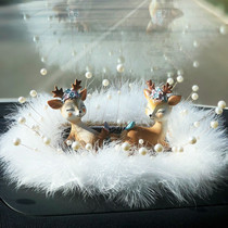 One Way Ping An Deer Creative Vehicular Car Interior Adorable Feather Swing Piece Men And Women Personality Car Accessories