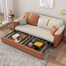 Technology cloth sofa bed dual-use small apartment modern simple living room single double multi-function foldable telescopic storage