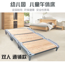 Childrens garden bed nap thick solid wood childrens bed double wooden wooden plastic hosting bed childrens lunch break wheels