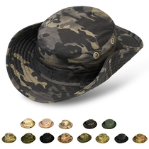 Outdoor sports hat round-brimmed hat male tactical hat sun hat military fans summer breathable fishing hat big eaves Benni hat