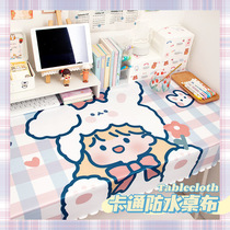 ins Wind cartoon tablecloth waterproof disposable bedroom computer desktop desk student dormitory table mat cute girl