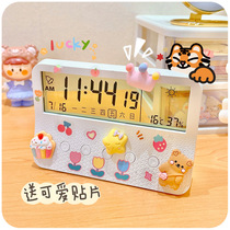 ins clock swing piece desktop desktop intelligent alarm clock up to god instrumental student special alarm clock child girl clock