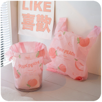 Transparent trash can cute home ins Wind bedroom desktop large capacity creative dormitory girl heart living room storage