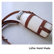 lafos customized version of hand-made mosh Milk Thermos strap Birthday Gift(Upgraded Buttero shoulder leather)