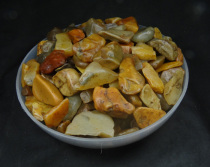 Flower language building @ Shoushan stone (field yellow pit seed water pit crystal field yellow raw stone wool stone pendant 50 gr) bag fast