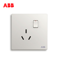ABB switch socket frameless Xuan Athens white wall 86 socket panel 10 three holes with switch AF223
