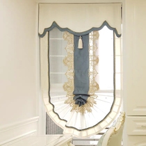 Monica soft compact European Roman curtain roller blind light luxury French Roman Curtain restaurant small window decorative curtain curtain