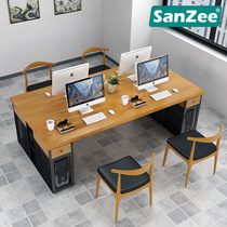 Desk chair combination minimalist modern office furniture staff 46 people office computer staff table with drawers