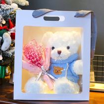 Little bear plush doll toy birthday gift high-end gift box to send girlfriend girlfriends and children Tanabata Valentines Day