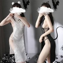 Sex lingerie want pure little black silk sexy costume passion temptation ancient style cheongsam small chest bag hip uniform woman