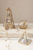 Glass jewelry box European jewelry storage jewelry storage jewelry rack Princess retro jewelry box watch jewelry display props