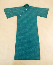 Long Cat Museum handmade custom-made Republic of China style one-piece flat-cut big sleeve full-open without Province loose cheongsam