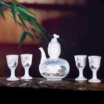 Hunan Province outstanding ceramic artist Arts and Crafts artist Jia Xingcheng hand-painted wine under the glaze multicolor