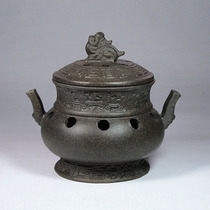 Yixing purple sand ancient copper mud new modern lion incense stove incense ornaments burning incense tools Buddhist supplies Special