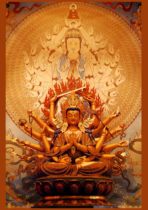 Hand-made knot pure handmade Buddha Zunti Buddha figure Buddha photo photo paper double-sided plastic seal