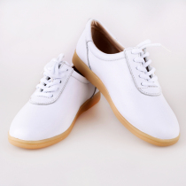 Teacher Gu Tai Chi shoes The whole first layer of soft cowhide beef tendon martial arts shoes without icon all white and black practice