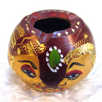 Pakistani handicrafts direct selling Pakistani bronze bronze carving color figure ashtray gift punching price