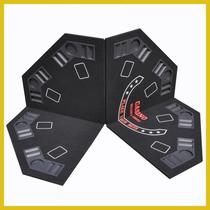  Light EVA black octagonal table portable Texas Holdem table countertop blackjack