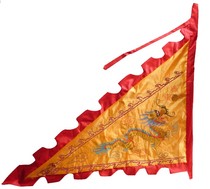 2 m Double-sided Embroidered Triangle Dragon Flag Dragon Flag Dragon Triangle Dragon Triangle National Bifacial Flag Big order Flag 0 5kg