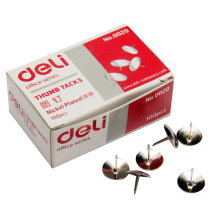Deli office supplies pushpin 0020 pushpin press needle Metal round head antirust big head press nail set wall nail