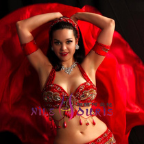 Neilos exquisite handicraft belly dance pure silk gauze hand yarn Christmas Red Red