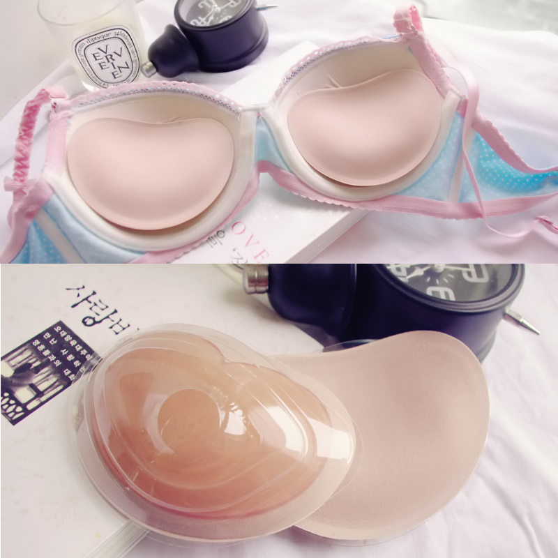 Swimsuit swim breast pad thick sponge pad ladies chest bra pad silicone paste wave strength to gather together the insert