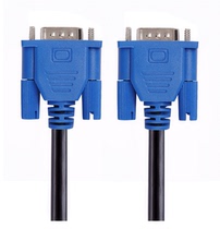 4 5VGA wire 3 5 dual-head shielded magnetic ring blue head VGA video signal line display cable 1 5 meters