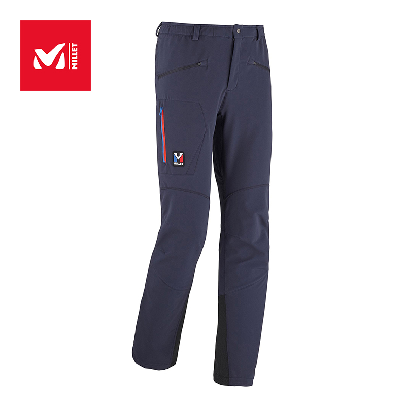 MILLET Outdoor Men's Thermal, Wind-proof, Water-proof and Elastic Hiking Soft-shell Pants MIV6600