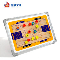 Tactical board Basketball coach board Aluminum alloy teaching board Magnetic tape pen erasable double-sided field
