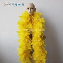 Oversized turkey feather strip Bib Festival performance clothing shoes and hats accessories Bar carnival decoration feather strip