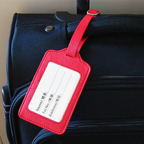 Luggage tag leather boarding pass boarding box luggage tag anti-lost listing luggage identification tag custom LOGO